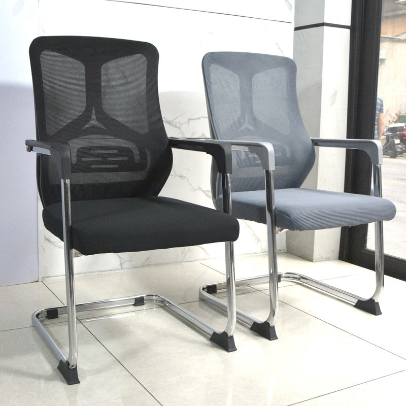 Arms Included Office Chair Contemporary Chrome Frame Desk Chair Clearhalo 'furn' 'furn_office_chair' 'Furniture' 'Office Chairs' 'Office Furniture' 'office_chair' 6275441