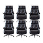 27-inch brede moderne managersstoel Zwart lederen directiestoel