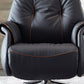 27-inch brede moderne managersstoel Zwart lederen directiestoel