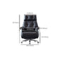 27-inch brede moderne managersstoel Zwart lederen directiestoel