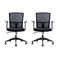 Fixed Arms Modern Office Chair Mid-Back Adjustable Seat Height Desk Chair
