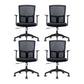 Fixed Arms Modern Office Chair Mid-Back Adjustable Seat Height Desk Chair