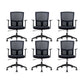 Fixed Arms Modern Office Chair Mid-Back Adjustable Seat Height Desk Chair