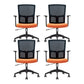 Fixed Arms Modern Office Chair Mid-Back Adjustable Seat Height Desk Chair