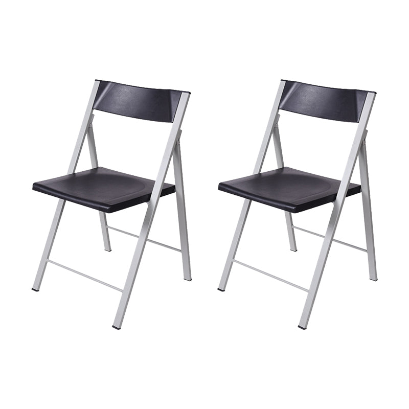 Contemporary No Wheels Office Chair Conference Low Back Guest Chair Black 2 Piece Set Clearhalo 'furn' 'furn_office_chair' 'Furniture' 'Office Chairs' 'Office Furniture' 'office_chair' 6275539