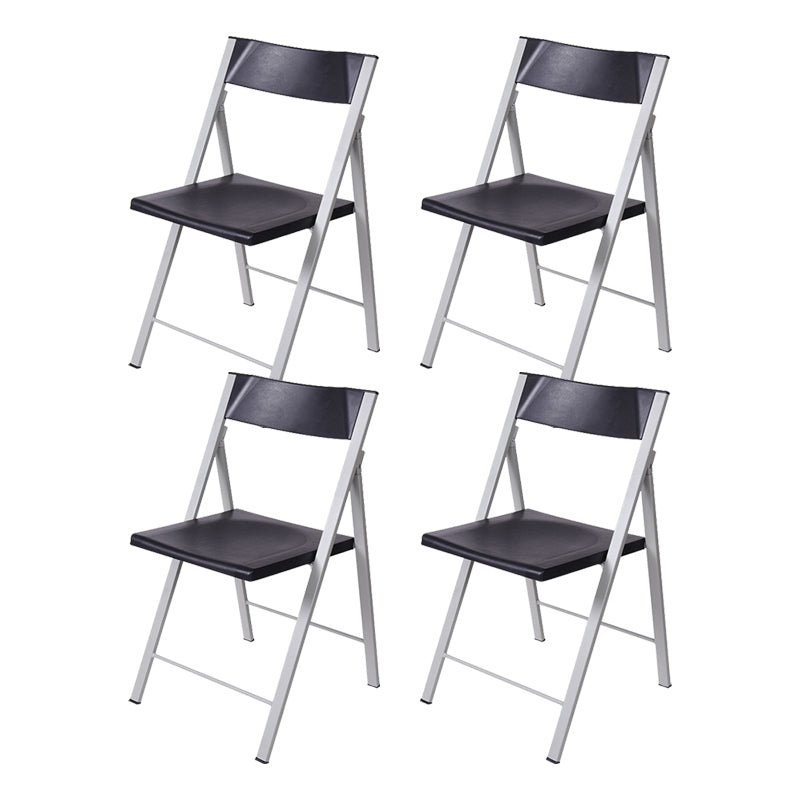 Contemporary No Wheels Office Chair Conference Low Back Guest Chair Black 4 Piece Set Clearhalo 'furn' 'furn_office_chair' 'Furniture' 'Office Chairs' 'Office Furniture' 'office_chair' 6275542