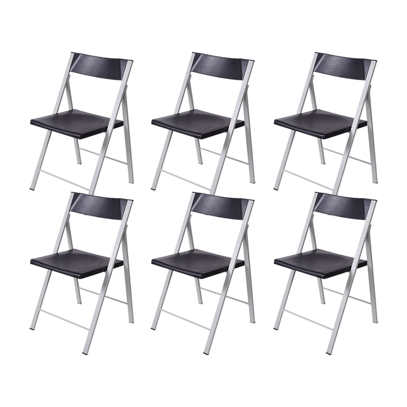 Contemporary No Wheels Office Chair Conference Low Back Guest Chair Black 6 Piece Set Clearhalo 'furn' 'furn_office_chair' 'Furniture' 'Office Chairs' 'Office Furniture' 'office_chair' 6275544
