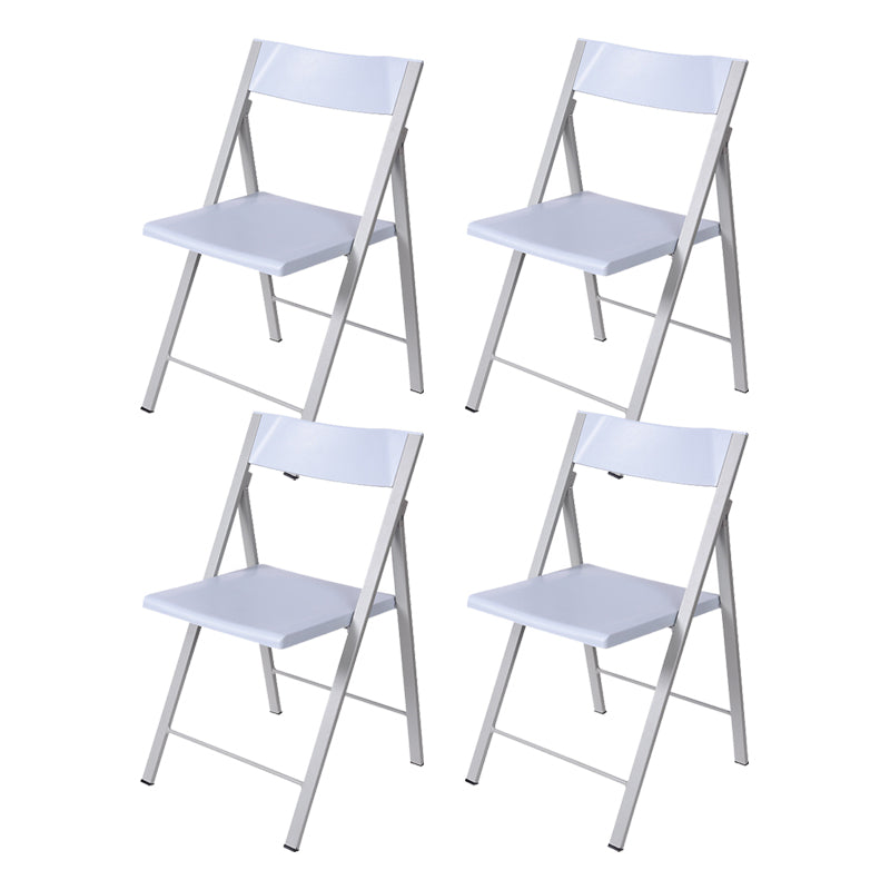 Contemporary No Wheels Office Chair Conference Low Back Guest Chair White 4 Piece Set Clearhalo 'furn' 'furn_office_chair' 'Furniture' 'Office Chairs' 'Office Furniture' 'office_chair' 6275549