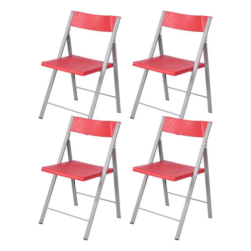 Contemporary No Wheels Office Chair Conference Low Back Guest Chair Red 4 Piece Set Clearhalo 'furn' 'furn_office_chair' 'Furniture' 'Office Chairs' 'Office Furniture' 'office_chair' 6275556
