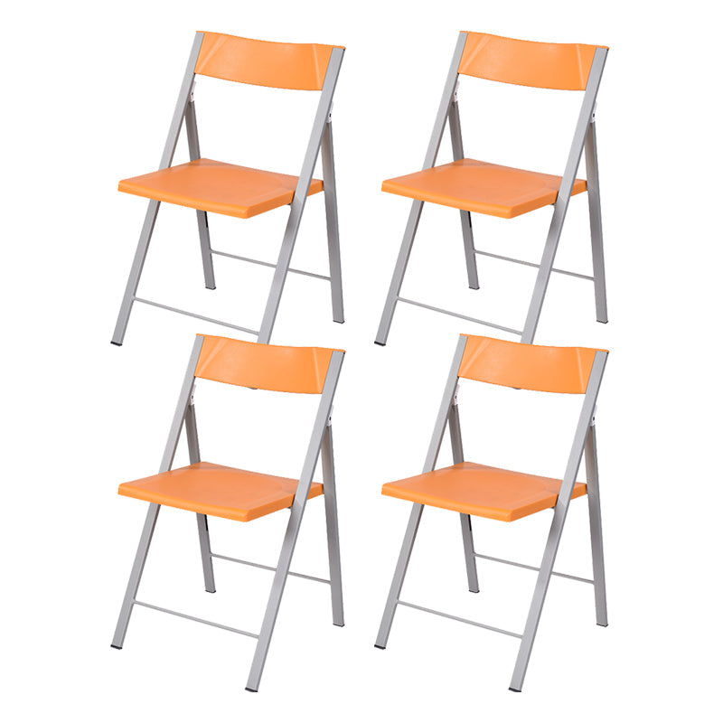 Contemporary No Wheels Office Chair Conference Low Back Guest Chair Orange 4 Piece Set Clearhalo 'furn' 'furn_office_chair' 'Furniture' 'Office Chairs' 'Office Furniture' 'office_chair' 6275570