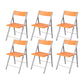 Contemporary No Wheels Office Chair Conference Low Back Guest Chair Orange 6 Piece Set Clearhalo 'furn' 'furn_office_chair' 'Furniture' 'Office Chairs' 'Office Furniture' 'office_chair' 6275571
