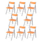 Contemporary No Wheels Office Chair Conference Low Back Guest Chair Orange 8 Piece Set Clearhalo 'furn' 'furn_office_chair' 'Furniture' 'Office Chairs' 'Office Furniture' 'office_chair' 6275572