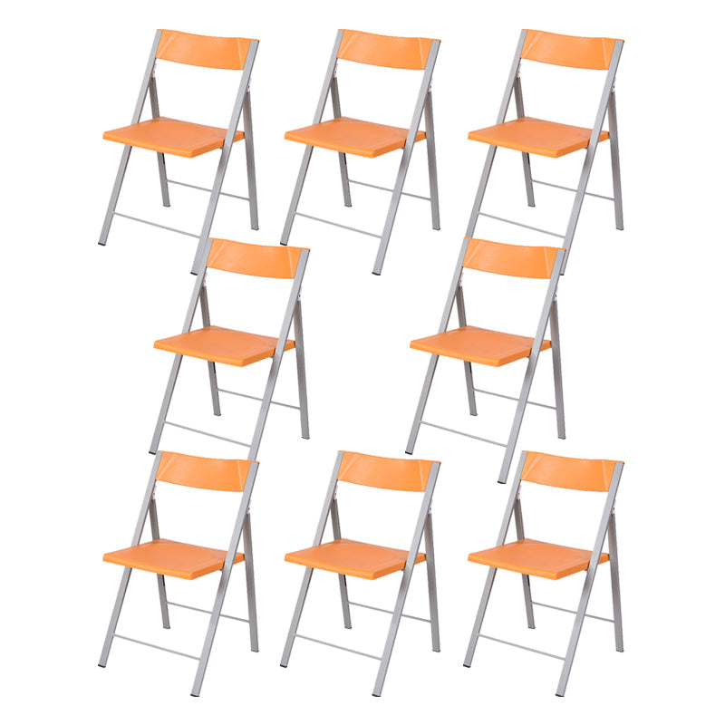 Contemporary No Wheels Office Chair Conference Low Back Guest Chair Orange 8 Piece Set Clearhalo 'furn' 'furn_office_chair' 'Furniture' 'Office Chairs' 'Office Furniture' 'office_chair' 6275572