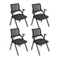 Mid Back Home Office Chair Black Frame Conference Chair Arm Chair Black 4 Piece Set Clearhalo 'furn' 'furn_office_chair' 'Furniture' 'Office Chairs' 'Office Furniture' 'office_chair' 6275576