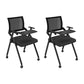 Mid Back Home Office Chair Black Frame Conference Chair Arm Chair Matte Black 2 Piece Set Clearhalo 'furn' 'furn_office_chair' 'Furniture' 'Office Chairs' 'Office Furniture' 'office_chair' 6275583