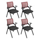 Mid Back Home Office Chair Black Frame Conference Chair Arm Chair Red 4 Piece Set Clearhalo 'furn' 'furn_office_chair' 'Furniture' 'Office Chairs' 'Office Furniture' 'office_chair' 6275592