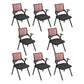 Mid Back Home Office Chair Black Frame Conference Chair Arm Chair Red 8 Piece Set Clearhalo 'furn' 'furn_office_chair' 'Furniture' 'Office Chairs' 'Office Furniture' 'office_chair' 6275597
