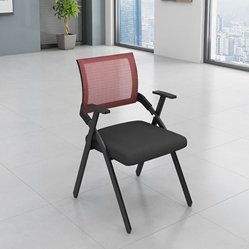 Mid Back Home Office Chair Black Frame Conference Chair Arm Chair Red 1 Piece Clearhalo 'furn' 'furn_office_chair' 'Furniture' 'Office Chairs' 'Office Furniture' 'office_chair' 6275598
