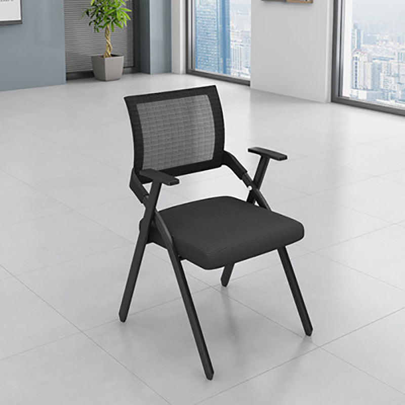 Mid Back Home Office Chair Black Frame Conference Chair Arm Chair Black 1 Piece Clearhalo 'furn' 'furn_office_chair' 'Furniture' 'Office Chairs' 'Office Furniture' 'office_chair' 6275601