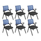 Mid Back Home Office Chair Black Frame Conference Chair Arm Chair Blue 6 Piece Set Clearhalo 'furn' 'furn_office_chair' 'Furniture' 'Office Chairs' 'Office Furniture' 'office_chair' 6275602