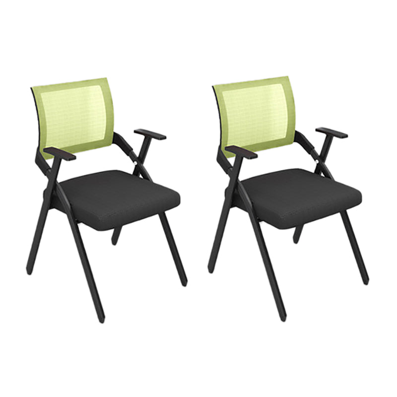 Mid Back Home Office Chair Black Frame Conference Chair Arm Chair Green 2 Piece Set Clearhalo 'furn' 'furn_office_chair' 'Furniture' 'Office Chairs' 'Office Furniture' 'office_chair' 6275604