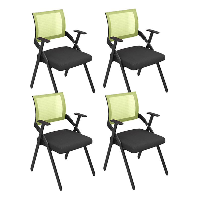 Mid Back Home Office Chair Black Frame Conference Chair Arm Chair Green 4 Piece Set Clearhalo 'furn' 'furn_office_chair' 'Furniture' 'Office Chairs' 'Office Furniture' 'office_chair' 6275605