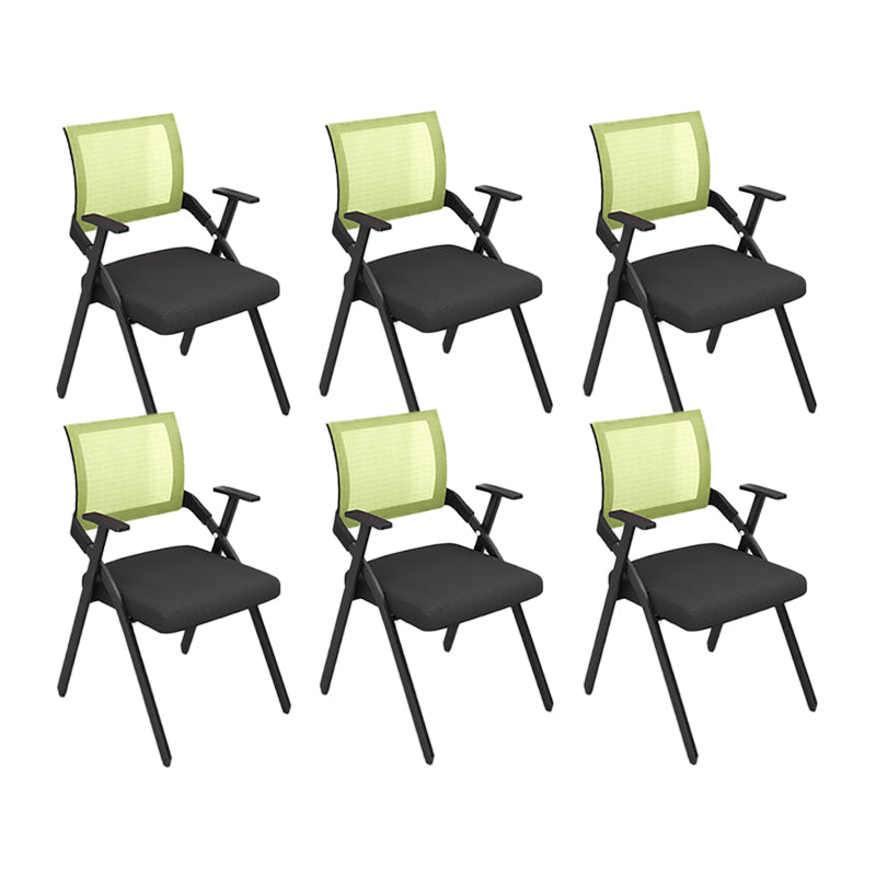 Mid Back Home Office Chair Black Frame Conference Chair Arm Chair Green 6 Piece Set Clearhalo 'furn' 'furn_office_chair' 'Furniture' 'Office Chairs' 'Office Furniture' 'office_chair' 6275606
