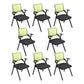 Mid Back Home Office Chair Black Frame Conference Chair Arm Chair Green 8 Piece Set Clearhalo 'furn' 'furn_office_chair' 'Furniture' 'Office Chairs' 'Office Furniture' 'office_chair' 6275607
