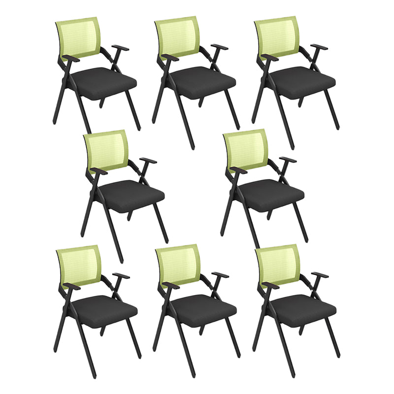 Mid Back Home Office Chair Black Frame Conference Chair Arm Chair Green 8 Piece Set Clearhalo 'furn' 'furn_office_chair' 'Furniture' 'Office Chairs' 'Office Furniture' 'office_chair' 6275607