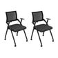 Mid Back Home Office Chair Black Frame Conference Chair Arm Chair Gloss Black 2 Piece Set Clearhalo 'furn' 'furn_office_chair' 'Furniture' 'Office Chairs' 'Office Furniture' 'office_chair' 6275608