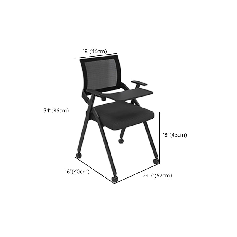 Mid Back Home Office Chair Black Frame Conference Chair Arm Chair Clearhalo 'furn' 'furn_office_chair' 'Furniture' 'Office Chairs' 'Office Furniture' 'office_chair' 6275617