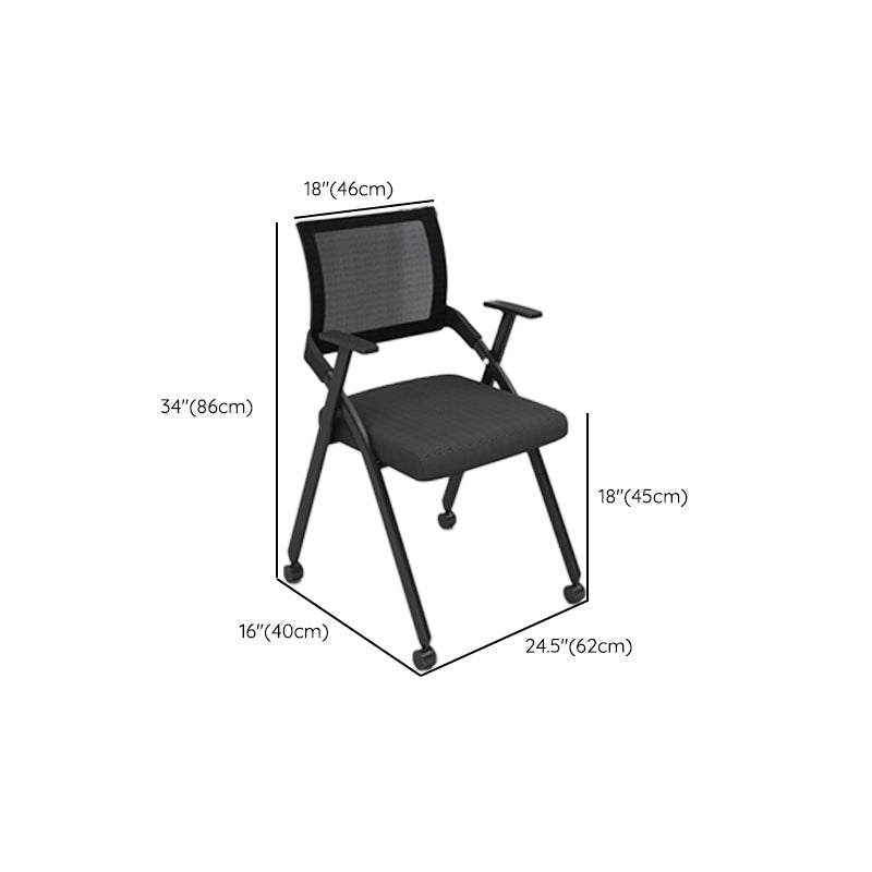 Mid Back Home Office Chair Black Frame Conference Chair Arm Chair Clearhalo 'furn' 'furn_office_chair' 'Furniture' 'Office Chairs' 'Office Furniture' 'office_chair' 6275618