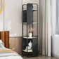Modern Metal Shelf Bookcase Open Back Bookshelf for Living Room