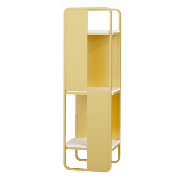 Modern Metal Shelf Bookcase Open Back Bookshelf for Living Room