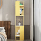 Modern Metal Shelf Bookcase Open Back Bookshelf for Living Room