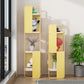 Modern Metal Shelf Bookcase Open Back Bookshelf for Living Room