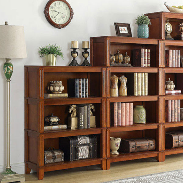 14" Wide Contemporary Shelf Vertical Closed Back Solid Wood Bookcase Clearhalo 'Bookcases' 'furn' 'furn_bookcases' 'Furniture' 'Office Furniture' 6275680