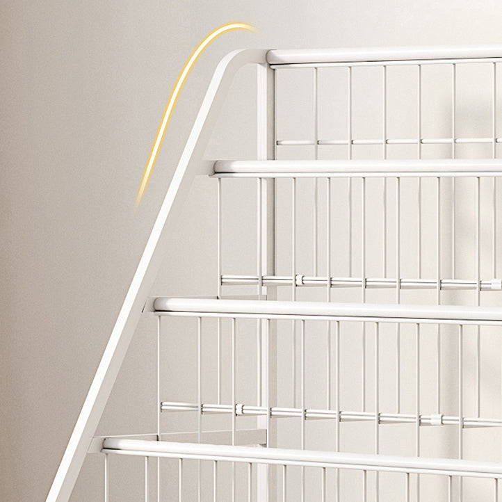 Contemporary Metal Bookshelf White Ladder Shelf Bookcase for Study Room Clearhalo 'Bookcases' 'furn' 'furn_bookcases' 'Furniture' 'Office Furniture' 6275706