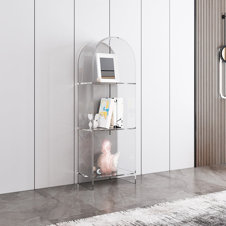 Bibliothèque d'étagère standard de bibliothèque acrylique glam pour la salle d'étude 9.8 "W