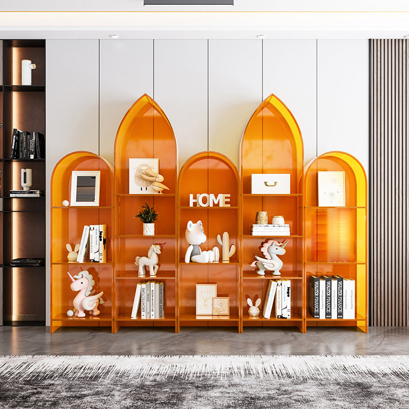 Bibliothèque d'étagère standard de bibliothèque acrylique glam pour la salle d'étude 9.8 "W