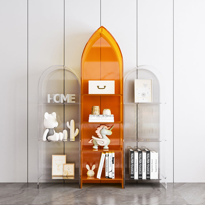 Bibliothèque d'étagère standard de bibliothèque acrylique glam pour la salle d'étude 9.8 "W