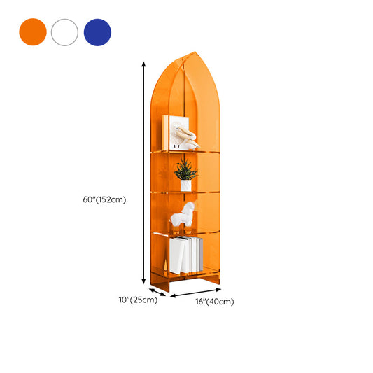 Glam Acrylic Bookshelf Standard Shelf Bookcase for Study Room 9.8" W