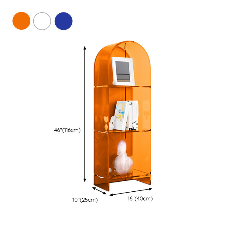 Bibliothèque d'étagère standard de bibliothèque acrylique glam pour la salle d'étude 9.8 "W