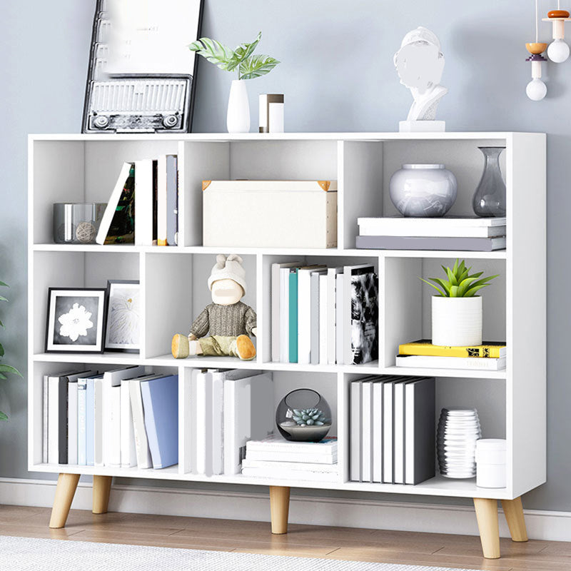 Closed Back Engineered Wood Shelf Bookcase Contemporary Bookshelf for Study Room 47.2"L x 9.4"W x 42.1"H White Cabinet Not Included Clearhalo 'Bookcases' 'furn' 'furn_bookcases' 'Furniture' 'Office Furniture' 6275899
