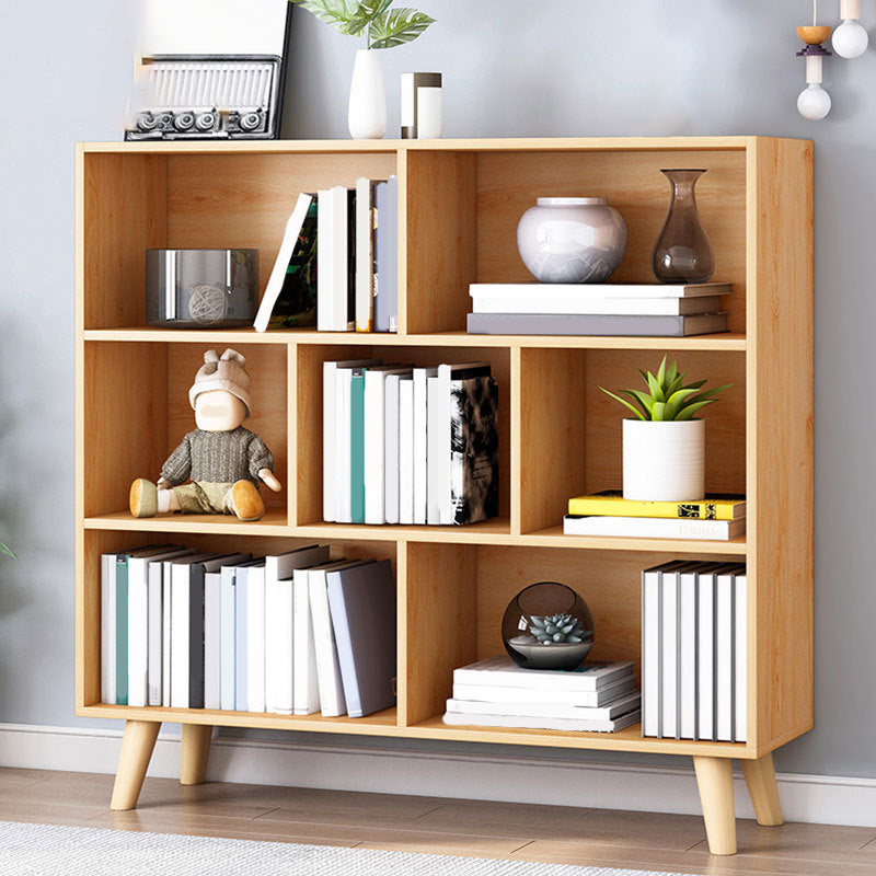 Closed Back Engineered Wood Shelf Bookcase Contemporary Bookshelf for Study Room 31.5"L x 9.4"W x 42.1"H Natural Cabinet Not Included Clearhalo 'Bookcases' 'furn' 'furn_bookcases' 'Furniture' 'Office Furniture' 6275902