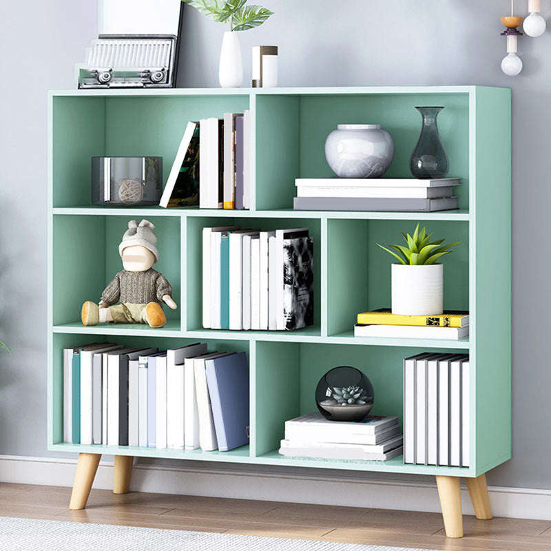 Closed Back Engineered Wood Shelf Bookcase Contemporary Bookshelf for Study Room 31.5"L x 9.4"W x 42.1"H Green Cabinet Not Included Clearhalo 'Bookcases' 'furn' 'furn_bookcases' 'Furniture' 'Office Furniture' 6275904