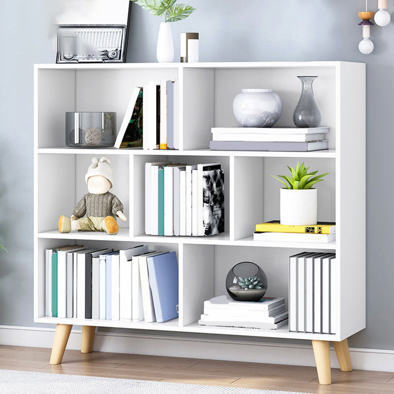 Closed Back Engineered Wood Shelf Bookcase Contemporary Bookshelf for Study Room 31.5"L x 9.4"W x 42.1"H White Cabinet Not Included Clearhalo 'Bookcases' 'furn' 'furn_bookcases' 'Furniture' 'Office Furniture' 6275906