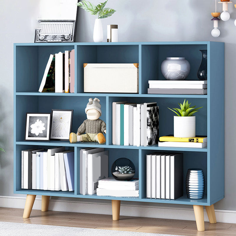 Closed Back Engineered Wood Shelf Bookcase Contemporary Bookshelf for Study Room 39.4"L x 9.4"W x 42.1"H Blue Cabinet Not Included Clearhalo 'Bookcases' 'furn' 'furn_bookcases' 'Furniture' 'Office Furniture' 6275907