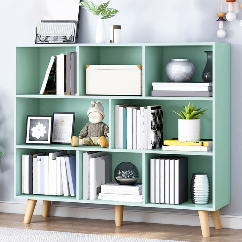 Closed Back Engineered Wood Shelf Bookcase Contemporary Bookshelf for Study Room 39.4"L x 9.4"W x 42.1"H Green Cabinet Not Included Clearhalo 'Bookcases' 'furn' 'furn_bookcases' 'Furniture' 'Office Furniture' 6275910