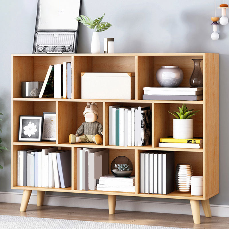 Closed Back Engineered Wood Shelf Bookcase Contemporary Bookshelf for Study Room 47.2"L x 9.4"W x 42.1"H Natural Cabinet Not Included Clearhalo 'Bookcases' 'furn' 'furn_bookcases' 'Furniture' 'Office Furniture' 6275914